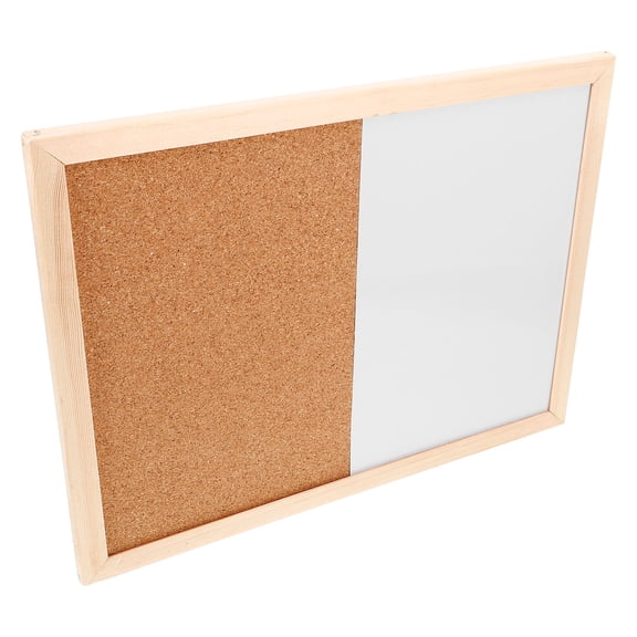 Supvox Stylish White Cork Display Board with Wood Frame for Home Notice and Photos