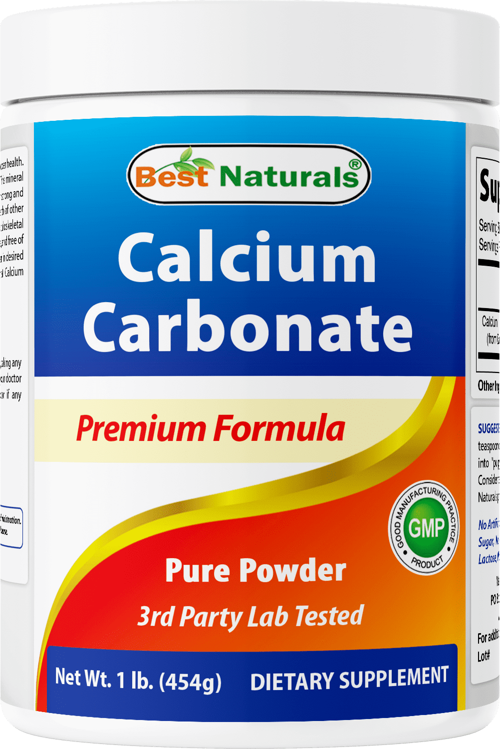 (3 pack) Best Naturals Calcium Carbonate 1 Pound - Food Grade