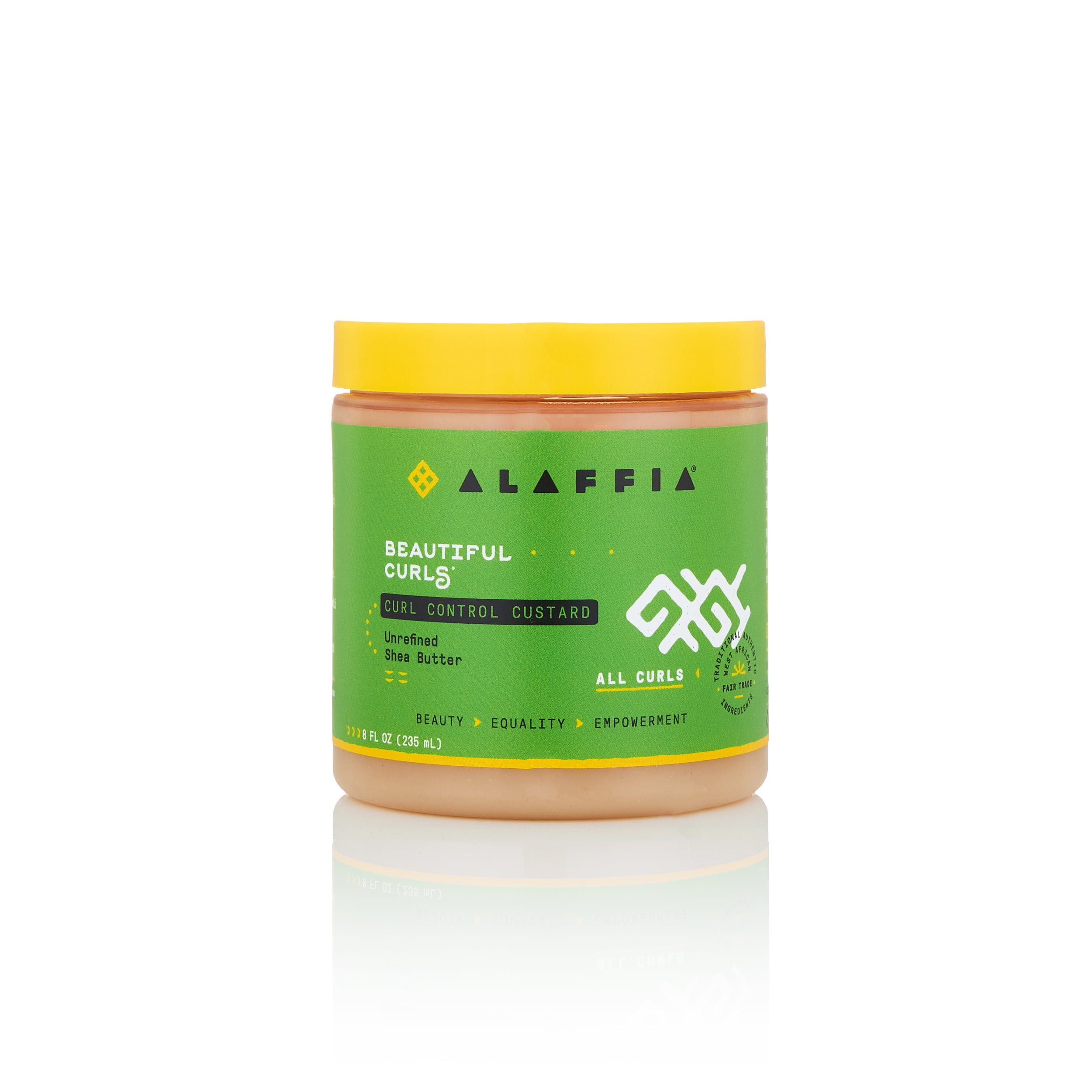Alaffia Beautiful Curls Frizz Control & Shine Enhancing Hair Styling Custard with Shea Butter, 8 fl oz