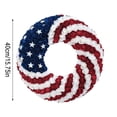 thumbnail image 2 of Nkmbld Patriotic Wreath for Front Door, Independence Day Decoration Wreath Red White Blue Garland for Memorial Day Veterans Day Front Door Decoration, 2 of 8