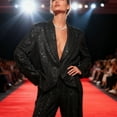 thumbnail image 6 of JGGSPWM Women's Sequin Blazer Casual Lightweight Open Front Glitter Suit Jackets Long Sleeve Fashion Sparkly Party Jacket Black S, 6 of 6
