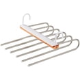 thumbnail image 1 of Folding Pants Rack Keep Tidy Strong Loading Durable Multifunctional 6-layer Pants Hanger Clothes Organizer, 1 of 5