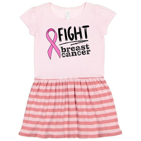 

Inktastic Fight Breast Cancer Pink Ribbon Gift Toddler Girl Dress