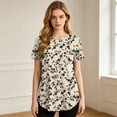 thumbnail image 5 of BRGZLK Pregnancy Nursing Tops for Women Trendy Floral Print Round Neck Short Sleeve Breastfeeding Shirts 2026 Summer Comfortable Maternity Clothes Beige XXL, 5 of 8
