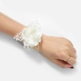 thumbnail image 2 of Wrist Corsage 2/4 Packs Wedding Bridal Wrist Flower Rose Wristband Corsage Flower for Bride Bridesmaid Perfect for Wedding, Prom, Party(colorful), 2 of 7