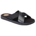 thumbnail image 1 of Base London Mens Webb Leather Sliders, 1 of 5