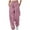 Pink, variant on Summer Pants for Women Fashion Waistband Rope Pocket Home Casual Sports Loose Leg Pants Women Trouser Control for Lounging Womens Casual Winter Fashion Clothes Lightweight Coffee 2XL
