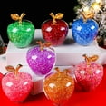 thumbnail image 7 of SLYNSHome Crystal Apple Figurine Paperweight Christmas Gifts for Women Men,Glass Apple Collectible Ornament for Home Table Holiday Decor - Pink, 7 of 7
