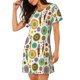 thumbnail image 2 of Easygdp Beautiful African Womens Camisón de manga corta para mujer, informal, estampado, 2 of 6
