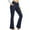 Dark Blue, variant on vigerkar Women's Flare Yoga Pants with Pockets-V Crossover High Waisted Bootcut Yoga Leggings-Flare Workout Gym Leggings Grey, XXL