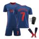 thumbnail image 1 of 2022 nueva camiseta de fútbol para niños 7 # Joao Felix 9 # Suarez pantalones cortos de moda camisetas de fútbol traje calcetines protectores/set-B7 Navy-28 BmatwkZeng Bmatwe Jersey, 1 of 2