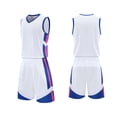 thumbnail image 2 of RKSTN Soccer Maillot Enfants Sans Manches Col Rond Chandail de Soccer avec Shorts Ensemble d'Uniforme d'Entraînement 2 Pcs Ensemble de Maillot de Soccer (Blanc, M) Unisexe, 2 of 8
