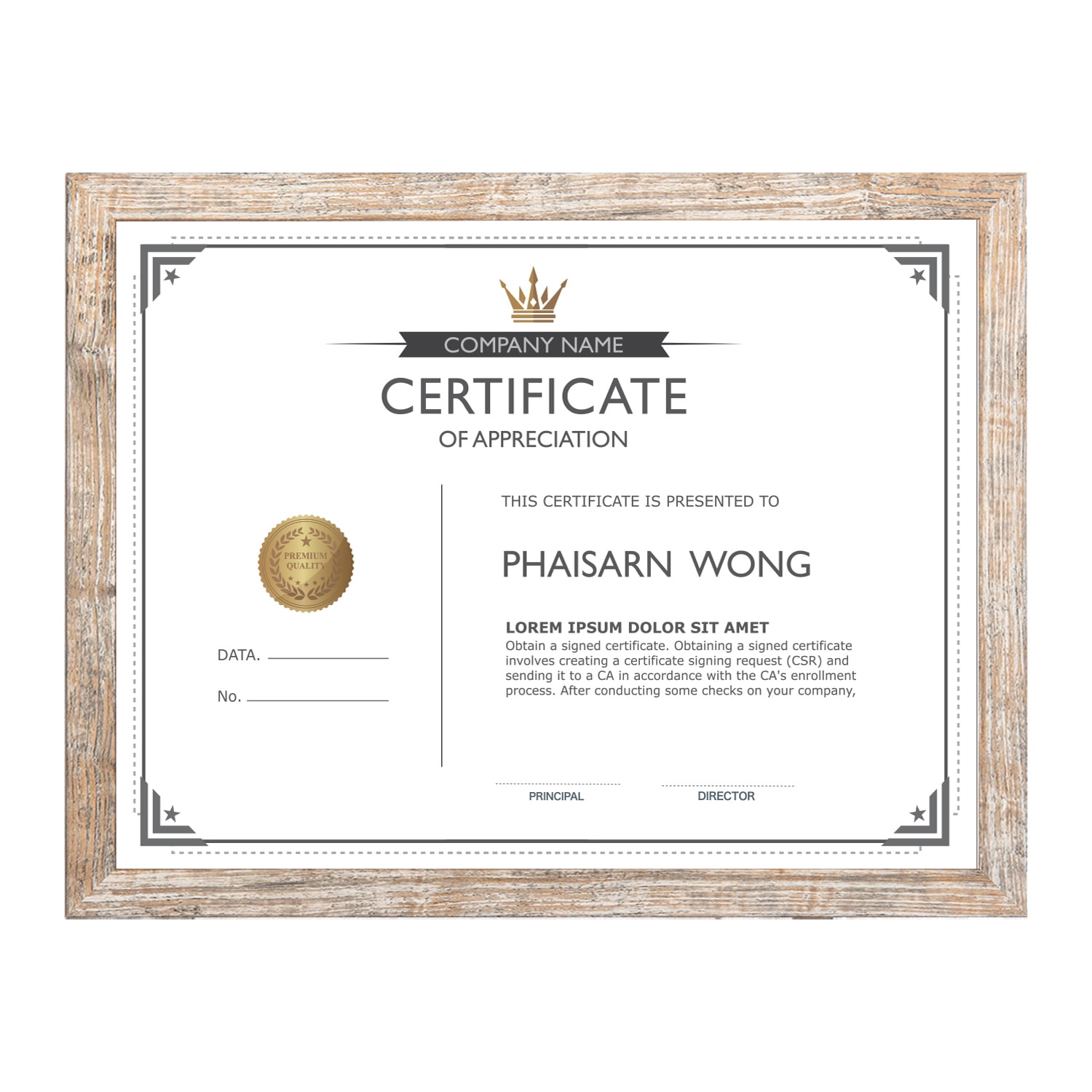 Scholartree 7 PACK 8.5x11 Picture Frame, Award Certificate Diploma Document Bulk 8.5 by 11 College Frames, Wall or Tabletop, Brown Oak