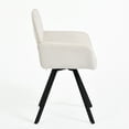 thumbnail image 5 of Homy Casa Ensemble de 2 Chaises de Réception avec Rembourrage Pivotant, Dossier Moderne Ajouré, Pattes en Métal, Tissu Beige, 5 of 5
