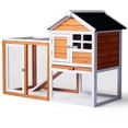 thumbnail image 7 of Ktaxon 48'' Wooden Chicken Coop, Large Brown Pet House & Outdoor Hen Habitat, 7 of 7