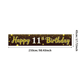 thumbnail image 2 of Golden Glittery 11th Birthday Banner, Happy Birthday Decoration with Star Elements, Party Backdrop for 11th Birthday Party Photography Props Party Supplies Decorations, 2 of 7