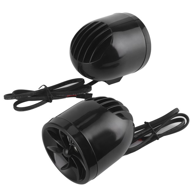Motorcycle Speaker System, Universal Polished Surface Motorcycle Loudspeaker Plug and Play for All 12 Volt Vehicles for ATVs Motorcycles