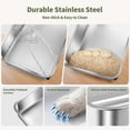 thumbnail image 5 of Gimars XL 3-in-1 Stainless Steel Litter Box with Lid, Dual Top and Front Entry, 16in High Wall Design for Kittens and Large Cats, 5 of 8