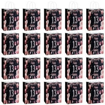 YAHAFEPY 20Pcs 13th Happy Birthday Party Bags, Party Favor Bags,Birthday Party Decorations, With Handles Favor Bags Candy Gift Bags for Adults BoyorGirls Birthday Party