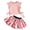 A# Heart Pink, variant on HWJAD Toddler Girl 2 Piece Outfit Little Girls Ruffle Sleeveless Drawstring Top and Floral Skirt Set Summer Kids Clothes