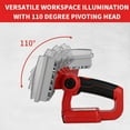 thumbnail image 6 of 40W Cordless Flashlight for Milwaukee 18V Lithium-ion Battery, DTEZTECH 4200LM LED Work Light with USB Port, 9" Zinc Alloy Spotlight Use for Camping, Hiking, Job site, Indoor Outdoor Tool, 6 of 7