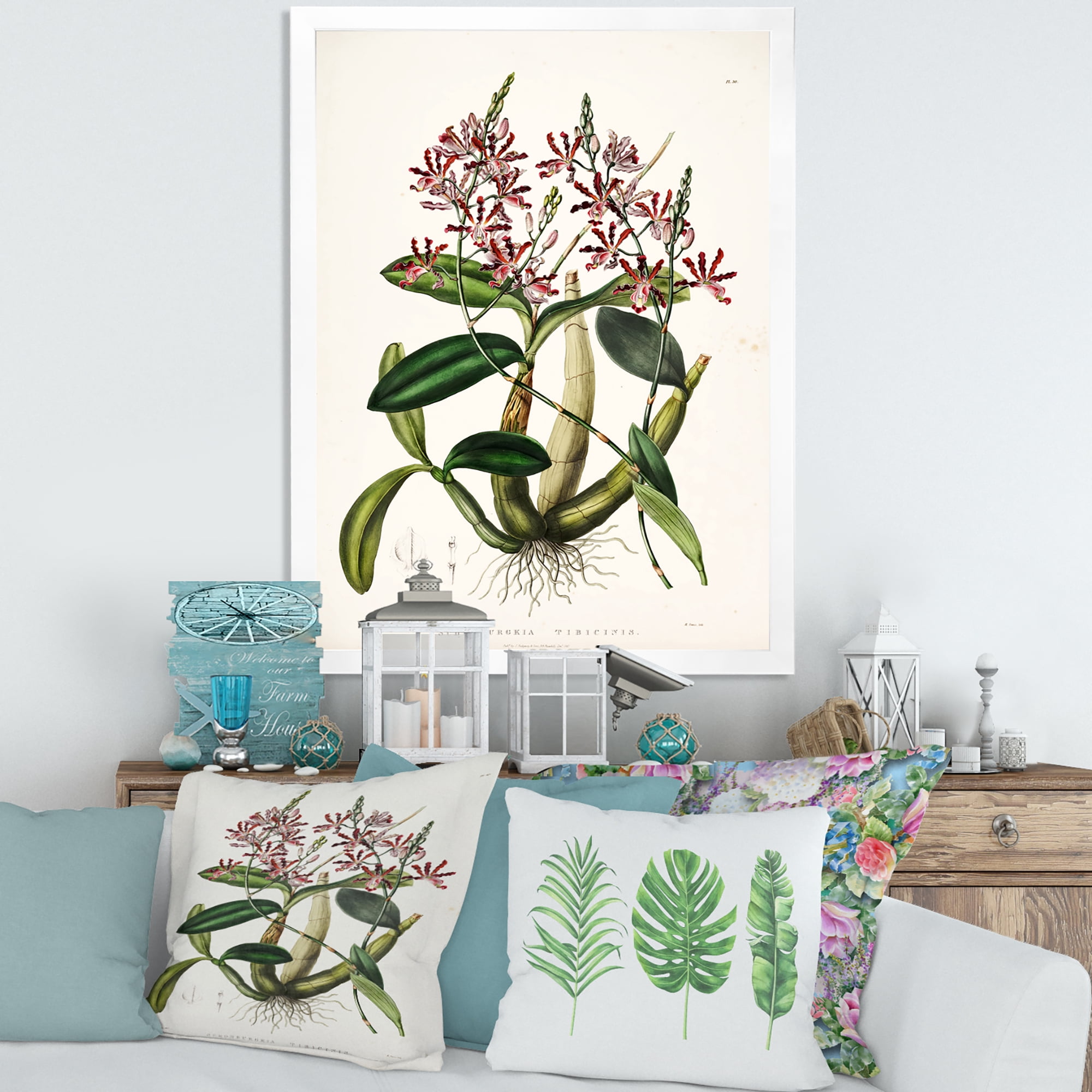 Designart 'Ancient Plant Life VII' Traditional Framed Art Print