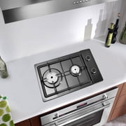 Propane Stove Indoor Powerful Built-in Burners Thermocouple Protection Counter Stove Multi-Function Tabletop Stove for Kitchen Cooking