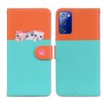 thumbnail image 3 of Cute Cartoon Wallet Phone Case for Samsung Galaxy Note 20 with Card Holder Soft PU Leather Kickstand Cover for Men and Women Magnetic Shockproof Protective with Lanyard, Skyblue, 3 of 9