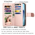thumbnail image 5 of iPhone 17 Air Case,for iPhone 17 Air 6.5" Wallet Phone Case,Takfox PU Leather Magnetic Detachable Card Holders Shockproof Kickstand Protective [Flip Folio Cover] for iPhone 17 Air - Pink, 5 of 7