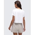 thumbnail image 2 of CRZ YOGA Women's Pima Cotton Workout Short Sleeve Shirts Loose Athletic Crop Tops Casual T-Shirt, 2 of 6
