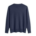 thumbnail image 5 of Cardigan Sweaters for Women Long Sleeve Open Front Button Down Outwear Casual Knit Comfy Soft Lightweight Cardigans Navy S, 5 of 5