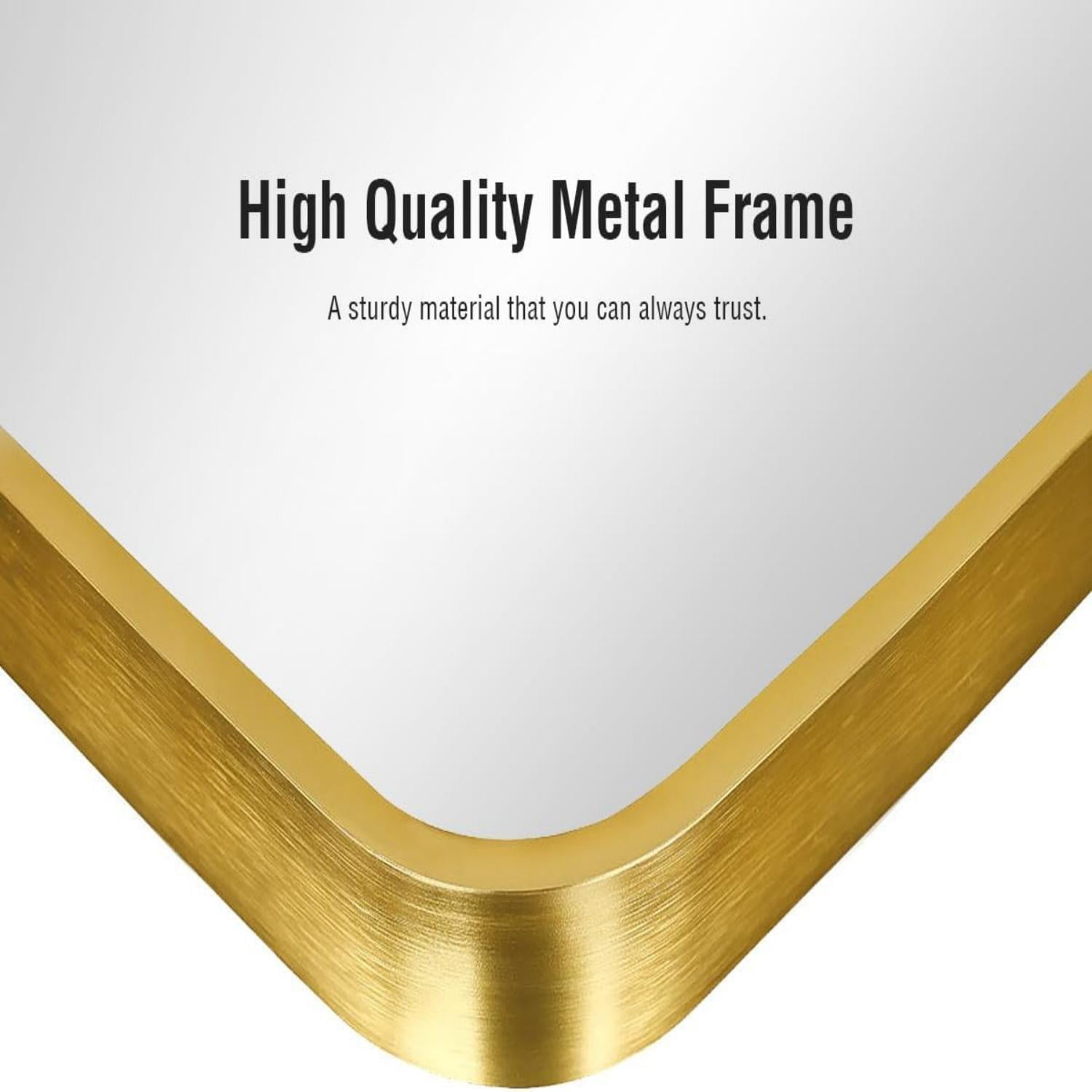 Mirrasia 34.3"x76" Arched Full Length Mirror, Gold