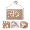 thumbnail image 3 of MasteelfCA 2Pcs Mr Mrs Chair Banners Set Burlap Chair Signs with Lace Wedding Photo Props, 3 of 8