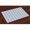 thumbnail image 1 of Ambesonne Dutch Place Mats Set of 4, Hand Drawn Delft Stripes, Standard Size, Dark Blue and White, 1 of 4