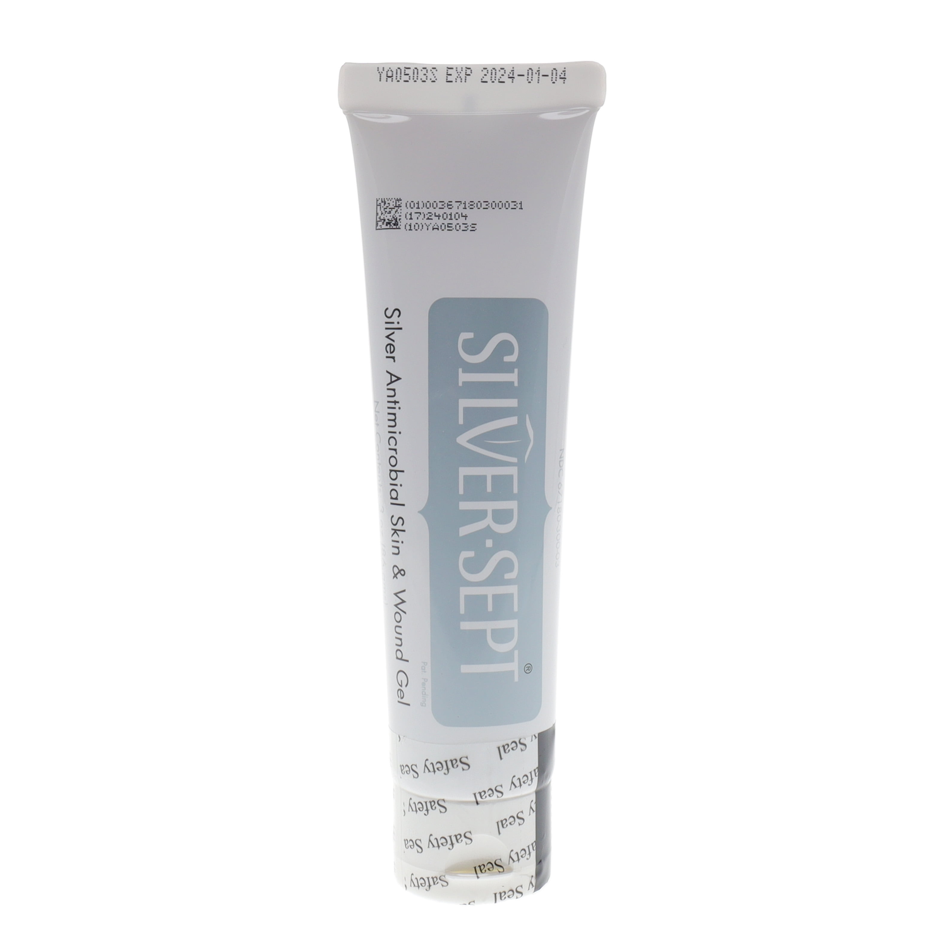 SilverSept Silver Skin and Wound Gel, 3 oz. Tube for Foot and Leg