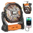 thumbnail image 3 of Tent Fan Portable 10000mAh Camping Fan 4 Speeds with LED Light Long Battery Life, 3 of 10