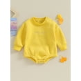 thumbnail image 2 of Bagilaanoe Newborn Baby Boy Winter Warm Romper Sweatshirt Long Sleeve Bodysuits Letter Embroidery Pullover 3M 6M 12M 18M Infant Casual Tee Tops, 2 of 9
