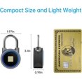 thumbnail image 3 of Bloqueo de huellas dactilares Bloqueo Bluetooth Aplicación móvil Bloqueo biométrico inteligente sin llave Impermeable Adecuado para deportes Bicicleta Escuela Gimnasio JAMW Sencillez, 3 of 5
