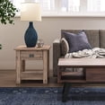 thumbnail image 2 of SIMPLIHOME Monroe SOLID ACACIA WOOD 22 inch Wide Square Rustic End Table in Rustic Natural Aged Brown with Storage, 1 Drawer, for the Living Room and Bedroom, 2 of 5