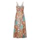 thumbnail image 5 of Vestido de verano para mujer con estampado de moda y cuello en V sin mangas con cinturón casual Fridja  hj6014, 5 of 8