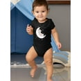 thumbnail image 2 of Cute Teddy Bear On The Moon Bodysuit Infant -Image by Shutterstock,  Newborn, 2 of 4
