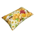 thumbnail image 3 of Bingfone Bees Honeycomb Jars Of Honey Flowers Standard Size Pillowcase, Long Staple Pure Cotton Envelope Closure Pillow Cover,16"X24", 3 of 9
