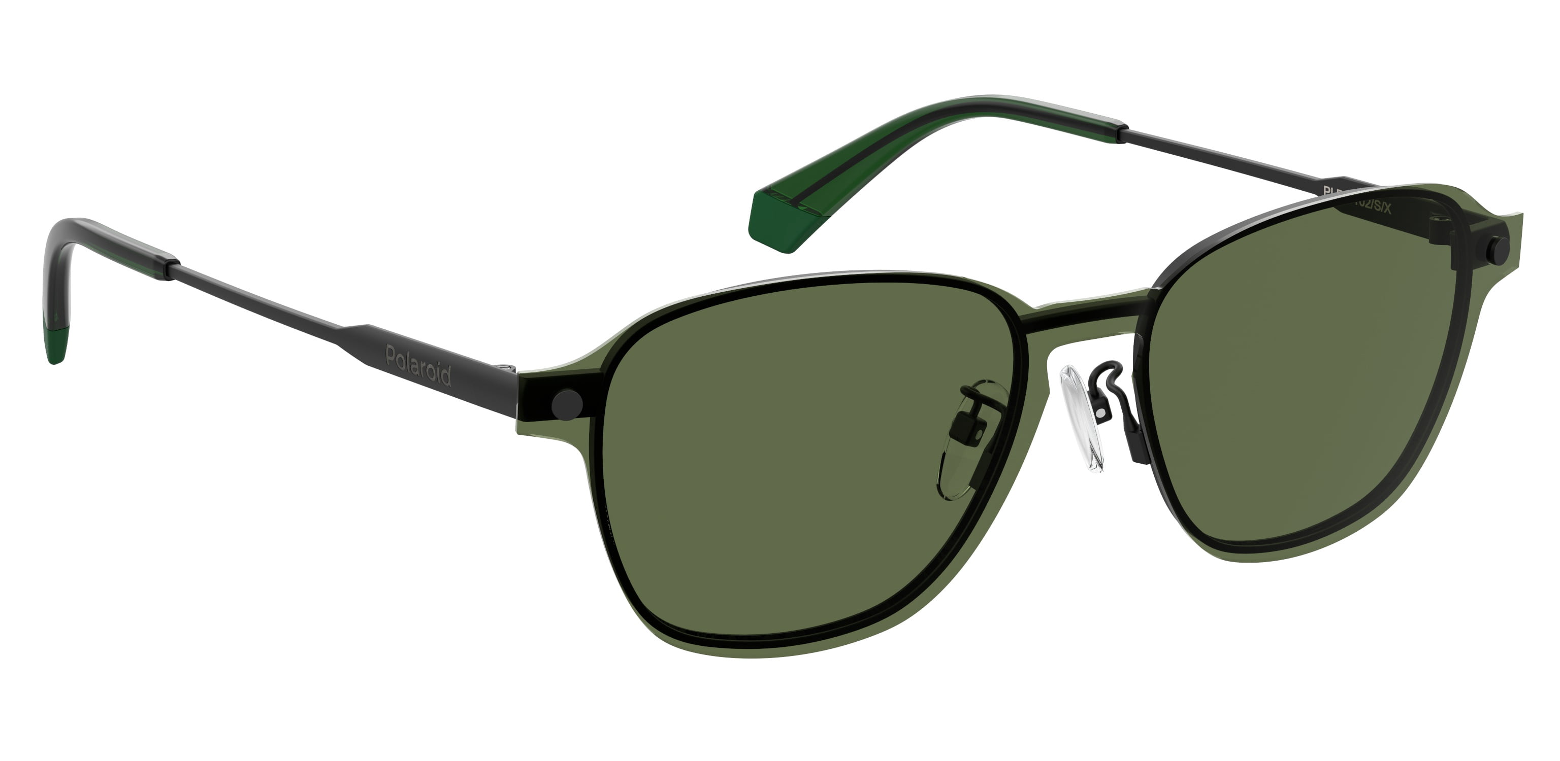 POLAROID CORE BLACK GREEN Sunglasses SQUARE 53/17