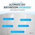 thumbnail image 4 of Subway Tile PVC Glue-up Tub and Shower Wall Panels Surround in Gloss White (96 Sq.ft) - 1 Piece, 4 of 12
