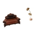 thumbnail image 6 of Doll Miniature Sofa Leaf Sculpture Single Chair Iron Model for Dollhouse Table Party Room Home Decor, 6 of 8