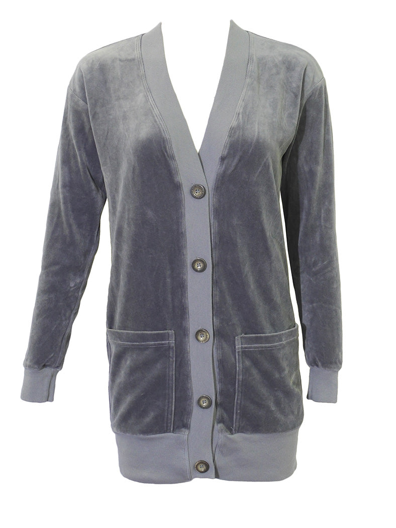 Hard Tail Velour Long Cardigan V-183 
