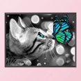 thumbnail image 2 of Cuadros Decorativos 11CT punto de cruz completo gato beso mariposa estampado DIY Animal impreso costura JShteea Nuevos Originales, 2 of 9