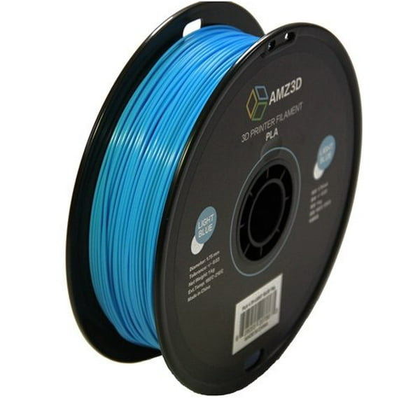UTAH-AMZ3D 1.75mm Light Blue PLA 3D Printer Filament - 1kg Spool (2.2 lbs) - Dimensional Accuracy +/- 0.03mm