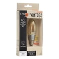 thumbnail image 3 of Sylvania Vintage LED Light Bulb, 40W Equivalent, B10 Candelabra Base, Warm White, 3 of 3