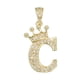 thumbnail image 1 of Charm de Letra de Corona Uxcell A-Z, Colgante de Letra del Alfabeto C, Chapado en Oro, Circonita Cúbica, Colgante Inicial Monograma, Joyería de Nombre para Hombres y Mujeres DIY, 1 of 6